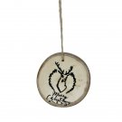 4" Rustic 'Merry ' Deer Wooden Disc Christmas Ornaments 4" Rustic 'Merry ' Deer Wooden Disc Christmas Ornaments