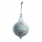 20" Galvanized Metal "Merry & Bright" Wall Hanging Christmas Ornaments 20" Galvanized Metal "Merry & Bright" Wall Hanging Christmas Ornaments