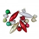 16 Piece Set Of Finial Ball And Onion Shaped 4" Christmas Ornaments