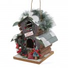 9" Brown Green Red Woodl Happy Holiday Birdhouse Christmas Ornaments 9" Brown Green Red Woodl Happy Holiday Birdhouse Christmas Ornaments