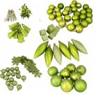 125 Piece Club Pack Of Shatterproof Tropical Green Christmas Ornaments