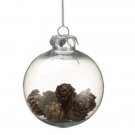 Clear Plastic Mini Pine Cone Filled Ball 3.5 Christmas Ornaments Clear Plastic Mini Pine Cone Filled Ball 3.5 Christmas Ornaments