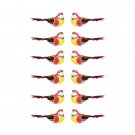 12 Graceful Elegance Red Yellow Bird 5.25" Christmas Ornaments 12 Graceful Elegance Red Yellow Bird 5.25" Christmas Ornaments