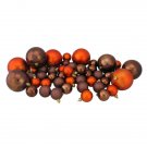 125 Piece Club Pack Of Chocolate Brown And Orange Christmas Ornaments
