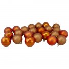 32Ct Burnt Orange Shatterproof 4Finish 3.25" Christmas Ornaments