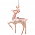 4.75" Shiny Rose Gold Metal Reindeer Tree Christmas Ornaments 4.75" Shiny Rose Gold Metal Reindeer Tree Christmas Ornaments