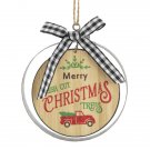 4" Wood "Merry Fresh Cut Trees" Christmas Ornaments 4" Wood "Merry Fresh Cut Trees" Christmas Ornaments