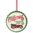 4" White Iron Cap "Fresh Cut Tress" Truck Christmas Ornaments 4" White Iron Cap "Fresh Cut Tress" Truck Christmas Ornaments