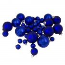 40 Piece Blue Glass Ball Set 1" 1.25" 2.5" Christmas Ornaments 40 Piece Blue Glass Ball Set 1" 1.25" 2.5" Christmas Ornaments