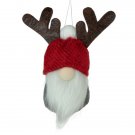 5" Red And Gray Santa Gnome Moose Antlers Decor Christmas Ornaments