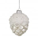 3.5 Inch Silver Frosted Pine Cone Glass Christmas Ornaments 3.5 Inch Silver Frosted Pine Cone Glass Christmas Ornaments