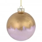 3.5" Brushed Gold And Silver Glass Ball Christmas Ornaments 3.5" Brushed Gold And Silver Glass Ball Christmas Ornaments