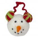 Tii Collections 4" Snowman Wearing Red Green Striped Earmuffs Christmas Ornaments Tii Collections 4" Snowman Wearing Red Green Striped Earmuffs Christmas Ornaments