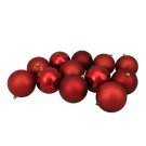 24Ct Red Hot 4 Finish Shatterproof Ball 2.5" Christmas Ornaments