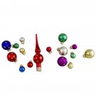 16 Assorted Sizes Multi Color Glass Hanging Decorations Christmas Ornaments 16 Assorted Sizes Multi Color Glass Hanging Decorations Christmas Ornaments