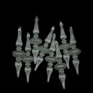 8Ct Clear Contemporary Shatterproof Finial 5.25" Christmas Ornaments 8Ct Clear Contemporary Shatterproof Finial 5.25" Christmas Ornaments