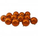 12Ct Burnt Orange Shatterproof Shiny Ball 4" Christmas Ornaments