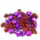 125 Piece Club Pack Of Shatterproof Purple Passion Christmas Ornaments