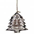 4.25" Black White Buffalo Plaid Tree Reindeer Christmas Ornaments 4.25" Black White Buffalo Plaid Tree Reindeer Christmas Ornaments