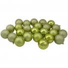 24Ct Green Kiwi Shatterproof 4 Finish Ball 2.5" Christmas Ornaments 24Ct Green Kiwi Shatterproof 4 Finish Ball 2.5" Christmas Ornaments