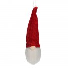 6.25" Red And White Gnome Head With Hat Hanging Christmas Ornaments