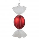 18" Red Wrapped Candy With Iridescent Glitter Shatterproof Commercial Christmas Ornaments