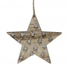 4.5" Wooden Star Shaped Christmas Ornaments