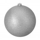 Shatterproof Silver Holographic Glitter Ball 8" Christmas Ornaments Shatterproof Silver Holographic Glitter Ball 8" Christmas Ornaments
