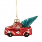 3.75 Inch Red Metallic Truck A Sisal Tree Glass Christmas Ornaments 3.75 Inch Red Metallic Truck A Sisal Tree Glass Christmas Ornaments