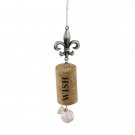 Fleur De Lis "Wish" Pink Wine Cork 5.5" Christmas Ornaments Fleur De Lis "Wish" Pink Wine Cork 5.5" Christmas Ornaments