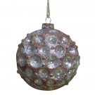 3.5 Distressed Rust And Silver Mercury Glass Ball Christmas Ornaments 3.5 Distressed Rust And Silver Mercury Glass Ball Christmas Ornaments