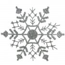 Club Pack Of 12 Silver Glitter Snowflake 6.25" Christmas Ornaments Club Pack Of 12 Silver Glitter Snowflake 6.25" Christmas Ornaments