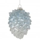 4.75" Blue Icy Pine Cone Glass Christmas Ornaments 4.75" Blue Icy Pine Cone Glass Christmas Ornaments