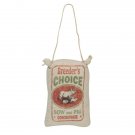 4.5" Brown And Red Pig Sack "Breeder'S Choice"" Plush Christmas Ornaments 4.5" Brown And Red Pig Sack "Breeder'S Choice"" Plush Christmas Ornaments