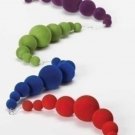 10" Merry Holidaze Blue Velveteen Ball Swag Christmas Ornaments