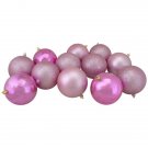 12Ct Bubblegum Pink Shatterproof 4 Finish Ball 4" 100Mm Christmas Ornaments