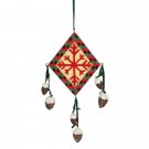 6" Rustic Lodge Southwestern Snowflake Diamond Christmas Ornaments