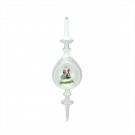 12.5" Winter Scene Santa Claus Glass Pendant Finial Christmas Ornaments 12.5" Winter Scene Santa Claus Glass Pendant Finial Christmas Ornaments