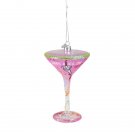 Happy Hour Glass "Happy Birth Tini" Martini Cocktail Christmas Ornaments