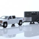2014 Chevy Silverado 1500 Ltz & Horse Livestock Animal Trailer 164 Diecast Toys