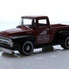 1956 Ford F-100 Indian Motorcycle Service Pickup Truck 1:64 Red Diecast Toys