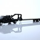 Dodge Ram 3500 Dually Gooseneck Flatbed Trailer 1:64 Truck Black Diecast Toys