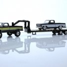 1982 Gmc Sierra K-2500 & Chevy C10 & Trailer Squarebody Truck 1:64 Diecast Toys