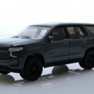 2023 Chevy Tahoe Rst Off Road Suv 4X4 1:64 Scale Truck Silver Sage Diecast Toys