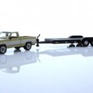 1983 Ford Ranger Xl & Flatbed Trailer Car Hauler Pickup Truck 1:64 Diecast Toys