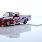 1990 Chevy C1500 454Ss Lowered Obs Pickup Truck M2 1:64 Red Flames Diecast Toys