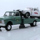 Chevy C30 Ramp Flatbed Tow Truck & Camaro Holley Speed 1:64 Scale Diecast Toys