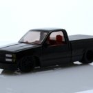1992 Chevy C1500 454Ss Lowered Pickup Truck & Cover Obs 1:64 Black Diecast Toys