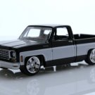 1973 Chevy Silverado Square Body Lowered Pickup Truck 1:64 Black Diecast Toys 1973 Chevy Silverado Square Body Lowered Pickup Truck 1:64 Black Diecast Toys