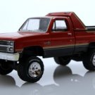 1984 Chevy K-10 Sno Chaser Square Body 1:64 Scale Truck Lifted 4X4 Diecast Toys